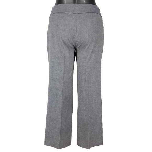 T TAHARI Office / Academia Slightly Flared Gray mid-rise Soft Trousers Size 4β - Picture 2 of 6